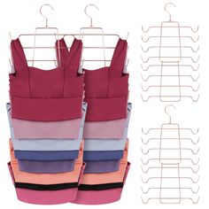 PRICES MAY VARY. Closet Organizer: Every ZEDODIER Tank Top Hanger can hold 8 pack tank tops or bras, free up the closet or drawer space for storage tank tops or bras. Make your closet neat and organized. Sturdy Metal Construction: Made of high-quality metal, it is easy to hang or take off the tank tops or bras The size of the product is 20 x 12 x 0.65 inch. When not in use, the hanger can be folded up to save space. Used As A Special Gift：It can be used as a special gift for your mother, sister, Tank Top Organization, Bra Holder, Tank Top Hanger, Bra Hanger, Bra Organization, Belt Hanger, Tie Swimsuit, Space Saving Hangers, Hanger Organizer