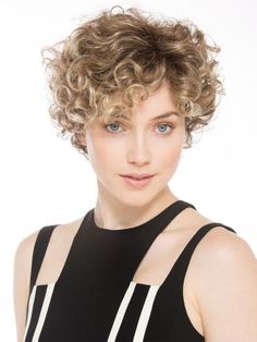 Synthetic Hair, Short Curly, Wigs, Blonde, Hairstyles, Reading, Color