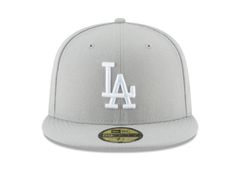 Los Angeles Dodgers Gray hat, gray visor, gray under visor, white LA logo 5950 fitted cap 59Fifty style hat Team head wear 100% polyester Official Product of the MLB La Dodgers Hat, Fitted Hats Men, Swag Hats, Dodger Hats, Fitted Baseball Caps, Retro Hats, Mens Hat, Jordan Grey, New Era Hats