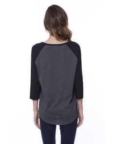 Ladies' CVC Long-Sleeve Raglan - CHARCL HTHR/ BLK - 3XL | StarTee Women's CVC Long-Sleeve Raglan T-Shirt in Charcoal Heather/Black Size 3XL | Cotton/Polyester Blend Trendy Black T-shirt With Raglan Sleeves, Relaxed Fit Raglan Sleeve Tops For Loungewear, Tri-blend Crew Neck Top For Fall, Casual Raglan Sleeve Tops For Loungewear, Casual Half Sleeve Tops For Loungewear, Casual Raglan Sleeve Tops, Black Crew Neck Top For Loungewear, Trendy Raglan Sleeve Tops For Loungewear, Fall 3/4 Sleeve Tops For Loungewear