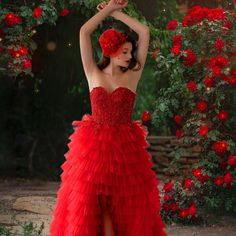 Fits: Height: 5'5"-5'9" Bust: Up To 34.5" Waist: Up To 26.5" 10% Handmade And Hand-Beaded Genuine Couture Gown Prom, Red Dresses, Dress Home, Girls High, Hand Beading, Alchemy, Evening Gown, Pharmacy, Prom Dress