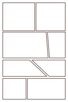 a drawing of a wall with three different sections to each side and one section in the middle