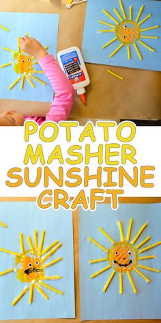 this is an easy and fun craft for kids to do with the sunflowers