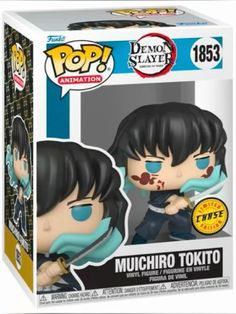 a pop vinyl figure in a box with the image of muncho tokio