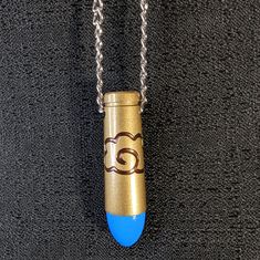 Arcane Jinx Necklace On Silver Chain. 23" Long With A Lobster Clasp. Custom Colors Available To Match Your Cosplay. 3d Printed And Hand Painted. Can Also Be Made With Different String/Chain Options Shown In The Last Pic. If You Would Like A Different One Send Me A Message Before Buying. Weird Jewelry Necklace, Blue Handmade Jewelry For Cosplay, Handmade Blue Jewelry For Cosplay, Jinx Hands, Arcane Merchandise, Jinx Merch, Arcane Jewelry, Arcane Crafts, Jinx Accessories