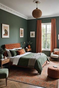 #BEAUTY ,#REALATIONSHIPS #Fashion #Outfits #Winter Outfits #Animals Sage Green Art Deco Bedroom, Green Dresser In Bedroom, Green And Brown House Aesthetic, Green And Rust Bedroom, Vintage Green Bedroom, Green Master Bedrooms Decor, Lemon Bedroom, Green And Orange Bedroom, Room Ideas Green