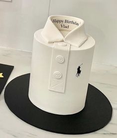 a birthday cake made to look like a polo shirt