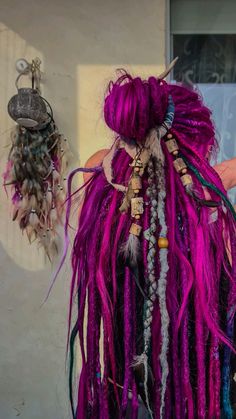 CHECK OUT ONLINE STORE DREADLUVV🩵 Mermaid Dreadlocks, Purple Dreadlocks, Colorful Dreads, Dread Journey, Dreadlocks Diy, Scene Hairstyles, Handmade Dreadlocks, Dreads Hairstyles, Blonde Dreadlocks