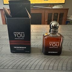 Brand New Rare Hard To Find In The Us. Perfume Stronger With You Absolutely Smell Amazing. For Men Original! Stronger With You Perfume, Stronger With You Absolutely, Parfum For Man, Armani Parfum, Cologne Collection, Men Over 50, Armani Grey, Drip Outfit Men, She Loves You