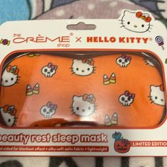 Nwt The Crme Shop Hello Kitty Limited Edition Halloween Beauty Rest Sleep Mask Life Script, Shop Hello Kitty, Random Products, Butterfly Photography, Halloween Beauty, Boo Basket, Kitty Stuff, Eyeliner Makeup, Hello Kitty Halloween