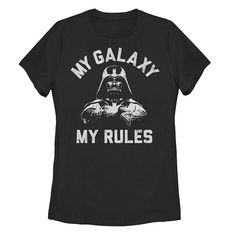 Show people who's boss with this My Galaxy My Rules Star Wars tee.In black. Show people who's boss with this My Galaxy My Rules Star Wars tee. In black. Crewneck Short sleeves Jersey constructionFABRIC & CARE Cotton Machine wash Size: Small. Gender: female. Age Group: kids. Pattern: Graphic. Material: Polyester|Cotton. Star Wars Tee, Star Wars Facts, 1st Birthday Themes, Star Wars Tees, My Rules, Star Wars Tshirt, Kids Pattern, Star Wars Shirts, Black Crewneck