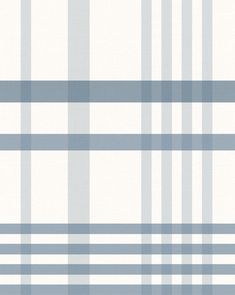 a white and blue plaid wallpaper pattern with horizontal lines on the back in shades of grey