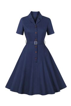 19s Outfits Women, Navy Blue Vintage Dress, Dark Academia Librarian Outfits, Classic Dress Vintage 1950s, Vintage Dresses 50s 1950s Fashion Classy, 1950 Outfits Women, 1950s Dress Casual, 1950s Costume Women, 1950s Outfits Women