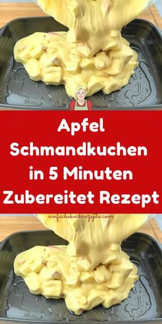 an image of some kind of food in a pan with the words appel schmad