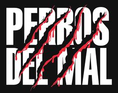 the words pepro's del mail are in white and red on a black background