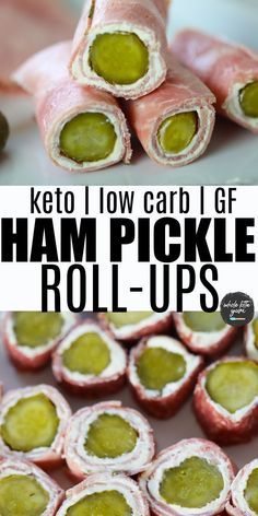 ham pickle roll ups with keto and low carb i gf on top