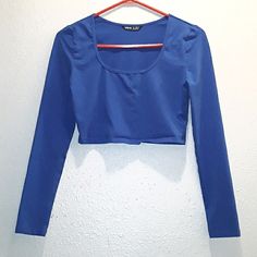 Shein. Size Medium. Long-Sleeve Crop Top. Bright Blue. Scoop Neckline. Form Fitting Material. Never Worn (Style Is Cropped Quite Short, Falls About 2 Inches Below Bust). Trendy Blue Long Sleeve Tops, Blue Cropped Top For Fall, Trendy Blue Long Sleeve Top For Fall, Blue Scoop Neck Top For Fall, Blue Cotton Crop Top For Fall, Blue Crop Top For Fall, Fitted Blue Long Sleeve Top For Spring, Blue Long Sleeve Top With Crew Neck For Spring, Blue Long Sleeve Crew Neck Top For Spring