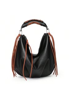 1, Designed with an elegant and playful tassel, this hobo bag is a fashionable choice that adds an extra chic touch to your everyday outfits. 2,Hobo Style Bag: The casual yet trendy design of the hobo style makes this bag a versatile piece. Wear it with a variety of clothing styles to match your unique fashion sense.3,Vegan Leather Construction: Made with premium vegan leather, this bag is an ecofriendly choice that doesn't compromise on style or durability.4,Large Capacity: The bag offers a lar Hobo Bag Outfit, Ruched Bag, Large Hobo Bag, Bottom Design, Thermal Tights, Stylish Handbags, Hobo Purse, Hobo Style, Clothing Styles