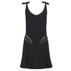 For Sale on 1stdibs - Alexander McQueen S/S 2006 black sleeveless cut work cocktail dress. From Alexander McQueen's "Neptune" collection. Tie straps. Low scoop neckline. Sleeveless Cutout Evening Dress, Formal Sleeveless Cutout Mini Dress, Sleeveless Cutout Cocktail Dress, Sleeveless Cocktail Slip Dress For Summer, Black Spaghetti Strap Dress With Cutout, Black Sleeveless Evening Slip Dress, Black Sleeveless Cocktail Slip Dress, Black Sleeveless Slip Dress For Cocktail, Evening Dress With Cutout And Spaghetti Straps