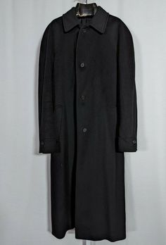 Missoni Vintage 80s Example Black Sculpted Wool Overcoat Jacket Italy. Great vintage condition, light wear. Sculpted minimal design. No care/size tag, see Measurements, guessing it is wool or wool blend. Pit to pit: 22" Length: 49" Middle neck to cuff: 36" Black Long Outerwear With Button Closure, Black Long Single Breasted Outerwear, Black Vintage Long Sleeve Outerwear, Vintage Black Long Sleeve Outerwear, Vintage Black Outerwear For Work, Black Vintage Outerwear With Button Closure, Vintage Long Fitted Outerwear, Vintage Black Outerwear For Business, Fitted Vintage Black Outerwear