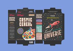 CEREAL BOX - PACKAGING Cereal Box Aesthetic, Box Package Design Ideas, Cereal Box Graphic Design, Aesthetic Cereal Box, Cute Cereal Box Design, Cereal Box Design Ideas, Packaging Design Aesthetic, Cereal Box Illustration, Cereal Branding