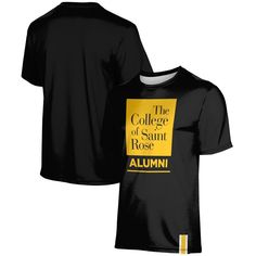 The ProSphere Black Saint Rose Golden Knights Alumni Logo T-shirt is a must-have for any loyal Saint Rose Golden Knights fan. With sublimated graphics, this shirt proudly displays your unwavering support for the Saint Rose Golden Knights. Made from a comfortable polyester and spandex blend, this shirt is perfect for game day or any day you want to show your team spirit. Athletics Logo, Mens Graphic T, Stripe T Shirt, Golden Knights, Short Sleeve Pattern, The Saint, Big Men, Hats For Sale, Heather Black