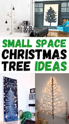 small space christmas tree ideas with text overlay