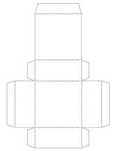 an open box that is cut out into four pieces