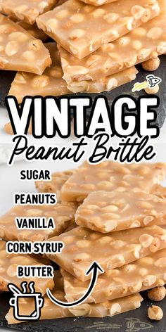 vintage peanut brittle recipe with instructions to make it