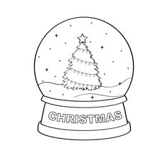 a snow globe with a christmas tree inside