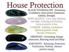 House Protection, Crystal Healing Chart, Magic Spell Book, Witch Spell Book, Crystals Healing Properties, Spiritual Crystals, Protection Crystals, Herbal Magic, Crystal Healing Stones