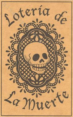 a stamp with a skull on it and the words la muerte written in spanish