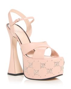 Gucci Women's Gg Embellished Platform High Heel Sandals Glamorous Gucci Evening Sandals, Glamorous Gucci Ankle Strap Heels, Luxury Pink Embellished Sandals, Gucci Pink Platform Sandals, Gucci Platform Sandals For Evening, Gucci Platform Heels For Party, Evening Gucci Platform Sandals, Evening Platform Gucci Sandals, Glamorous Gucci Sandals For Party