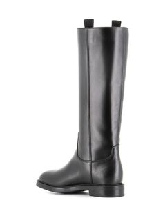 Classic Black Calf Leather Knee-high Boots, Expensive Wardrobe, Classic Black Knee-high Riding Boots, Black Wide Calf Knee-high Boots With Leather Lining, Classic Leather Knee-high Boots With Buckle Closure, Black Leather Boots Knee High Under $150, Tall Boot, Leather Boot, Boot Shop