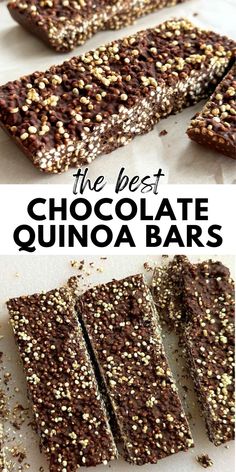 the best chocolate quinoa bars are made with only three ingredients and no butter