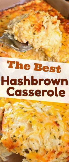 the best hashbrown casserole recipe is made with just three ingredients and it's ready to be eaten