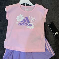 Cute Little Girls 2pc Outfit. She’s Ready To Rule The World. Sporty Cotton Sets For Spring, Adidas Casual Tops For Playwear, Casual Adidas Tops For Playwear, Pink Adidas Cotton Set, Pink Cotton Adidas Sets, Adidas Pink Cotton Sets, Casual Adidas Sets For Spring, Adidas Pink Playwear Sets, Adidas Pink Sets For Spring