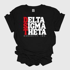 Delta Sigma Theta Sorority Inc. Unisex Softstyle T-Shirt, Sorority, 1913 The unisex soft-style t-shirt puts a new spin on casual comfort. Made from very soft materials, this tee is 100% cotton for solid colors. Heather colors and sports grey include polyester. The shoulders have twill tape for improved durability. There are no side seams. The collar is made with ribbed knitting to prevent curling damage.  .: Made with 100% ring-spun cotton, a lightweight fabric (4.5 oz/yd² (153 g/m this unisex t Delta Sigma Theta Shirts Ideas, Future Delta Sigma Theta Shirt, Delta Sigma Theta Vest, Delta Sigma Theta Apparel, Delta Sigma Theta Baseball Jersey, Delta Sigma Theta Apparel Shirts & Tops, Delta Sigma Theta Sweatshirts & Hoodies, Theta Sorority, Delta Girl