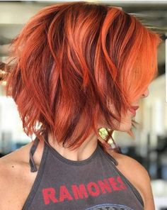 Cheveux Oranges, Short Red Hair, Hair Color Unique, Bright Red Hair, Strawberry Blonde Hair, Bob Hairstyles For Fine Hair, Haircut And Color, Short Hair Color