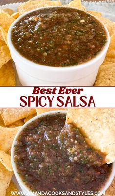 Best Spicy Salsa Recipe - Amazing fresh homemade salsa recipe perfect for chips and salsa and to serve with your favorite Mexican dishes. Spicy Mexican Salsa, Fresh Homemade Salsa Recipe, Restaurant Salsa Recipe, Fresh Salsa Recipe Homemade, Restaurant Style Salsa Recipe, Pork Carnitas Slow Cooker