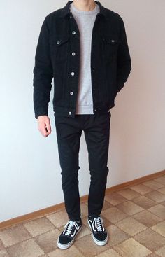 Old Skool Outfit, Vans Outfit Men, Outfit Vans, Guys Fashion Casual, Vans Outfit, Fashion 90s, Mens Fashion Streetwear