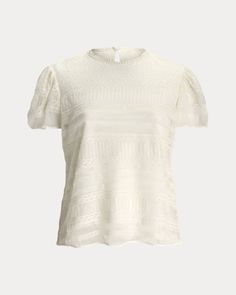 Ralph Lauren Puff Sleeve Blouse, Hong Kong, Lace Trim, Puff Sleeve, Sleeve Blouse, Shirt Blouses, Ralph Lauren, Mesh, Lace