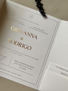 an open book with the words giavanina and rodrigo on it