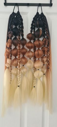 black to blonde ombre 🖤💛  easy braids attached to hair bobble. Can be used over and over 🥰    30% off for 2 xx Add In Hair Braids, Festival Hair Wigs & Extensions, Black To Blonde, Festival Braids, Blond Ombre, Hair Bobbles, Festival Hair, Easy Braids, Blonde Ombre