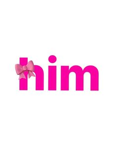 a pink logo with a bow on the front and bottom, that says minim