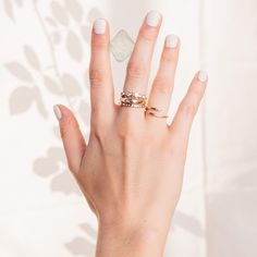 THE STORY It makes sense that the chalcedony stone is said to inspire thoughtfulness and meditation: staring into the pinky-purple pool of light at the center of this minimalist M. Hisae ring makes us think of the simple joys in life. The first cherry blossoms slowly unfurling as the seasons turn from winter to spring. The pale pink inside of a kitten’s ear. The soft hues of a pastel sunset. This ring is a golden piece of string tied around your finger as a reminder: take a moment, take a deep breath, enjoy the little things. THE DETAILS 14K recycled yellow gold Milky oval purple chalcedony responsibly sourced and mined in Mexico Spiritual Birthstone Rings For Everyday, Spiritual Birthstone Rings, Everyday Spiritual Birthstone Rings, Everyday Open Crystal Gemstone Ring, Elegant Birthstone Rings For Healing, Minimalist Gemstone Rings For Healing, Minimalist Healing Gemstone Rings, Delicate Crystal Gemstone Open Ring, Delicate Crystal Open Ring With Gemstone