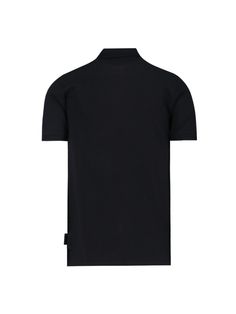 Philipp Plein logo polo shirt in black fabric with classic collar, short sleeves, button closure, multicolor front patch, logo patch detail, side logo label, straight hem. Composition: 100% Polyester Cotton Polo Shirt With Logo Patch And Short Sleeves, Casual Short Sleeve Polo Shirt With Logo Patch, Black Short Sleeve Top With Logo Patch, Black Cotton Top With Logo Patch, Classic Short Sleeve T-shirt With Logo Patch, Cotton Polo Shirt With Logo Patch, Classic Collared Polo Shirt With Logo, Casual Cotton Polo Shirt With Logo Patch, Classic Black Top With Logo Patch