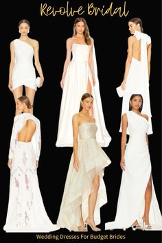 models in white gowns and dresses for bridal