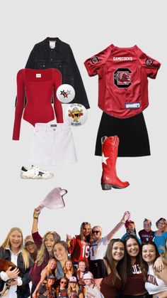 USC gameday fit! Football Instagram Captions, Uga Gameday Outfit, Carolina Football