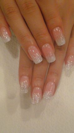 Our 8 Favorite Wedding Nails From Pinterest! | The Knot Blog Wedding Dresses, Shoes, Hairstyle News Ideas Unghie Sfumate, Wedding Nails Design, Nail Designs Glitter, Bridal Nails, Prom Nails, Nail Art Summer, Cute Nail Designs, Fancy Nails, Creative Nails